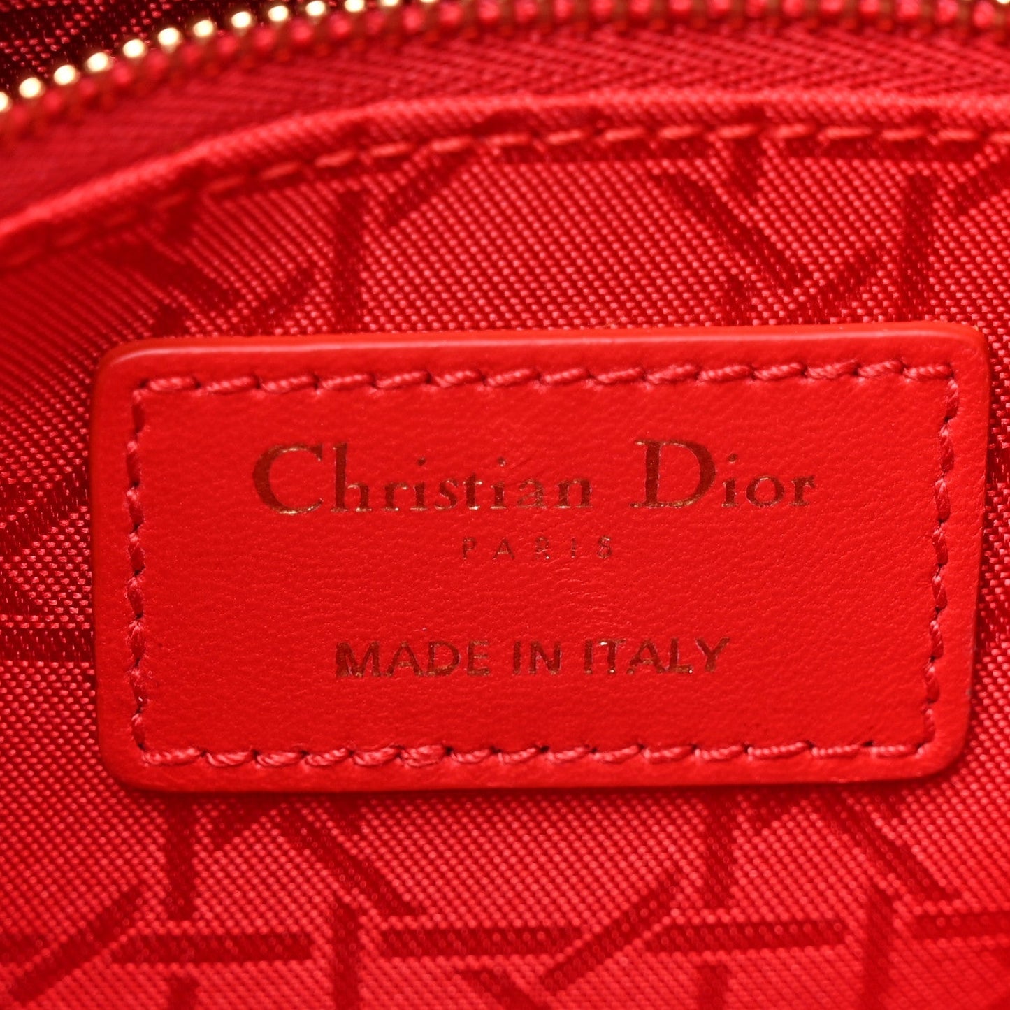 Lambskin Cannage Small My ABCDior Lady Dior Red