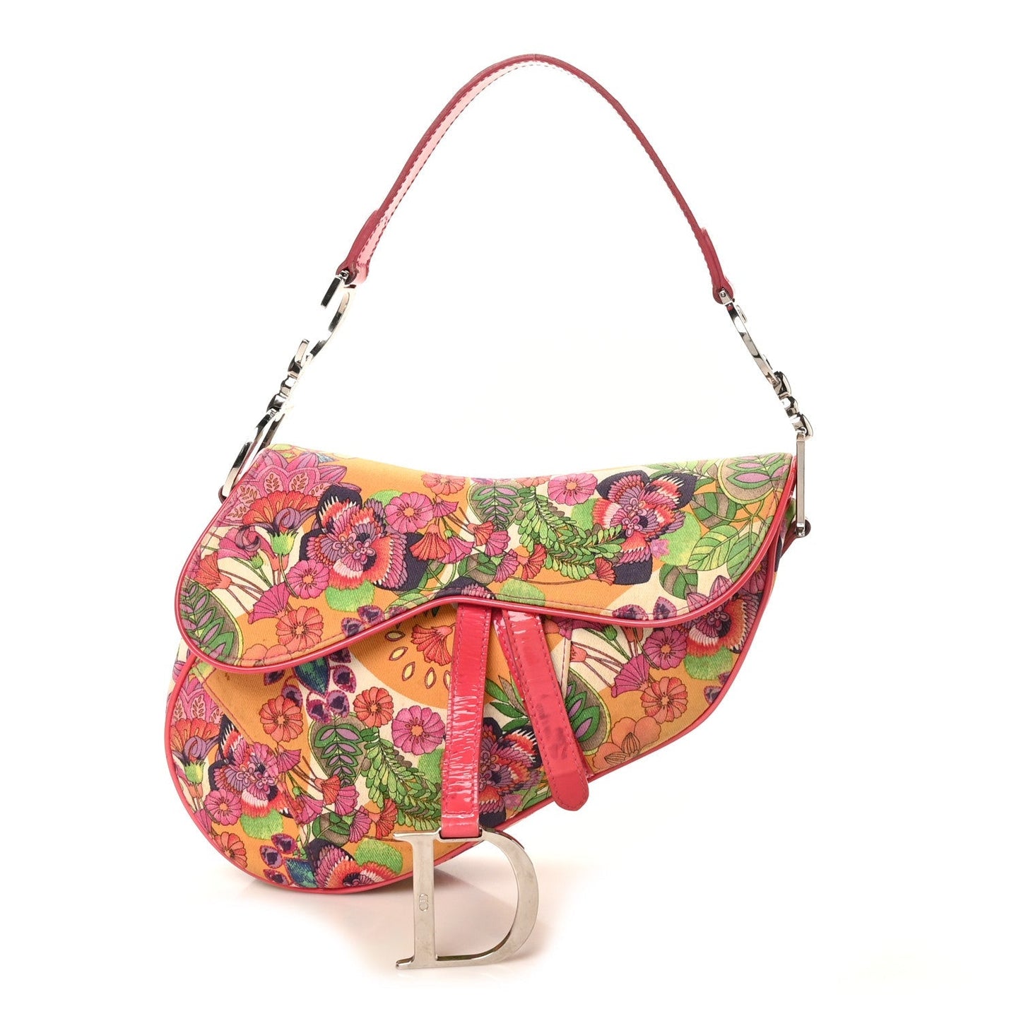 Canvas Floral Hawaii Glamour Saddle Bag Multicolor
