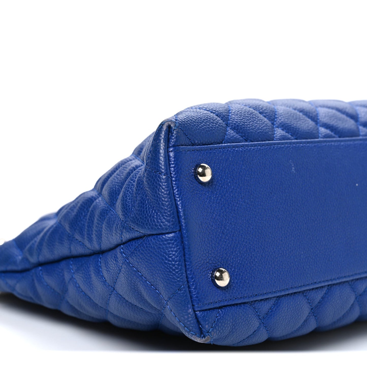 Caviar Quilted Easy Zip Tote Cobalt Blue