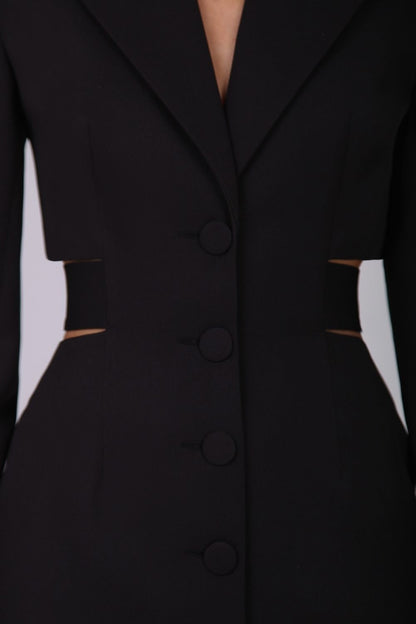 Vestido midi tipo blazer con aberturas Antonia 