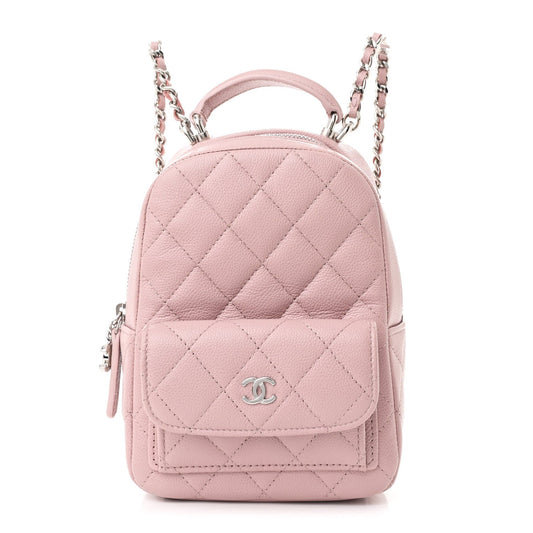 Caviar Quilted CC Mini Classic Backpack Pink