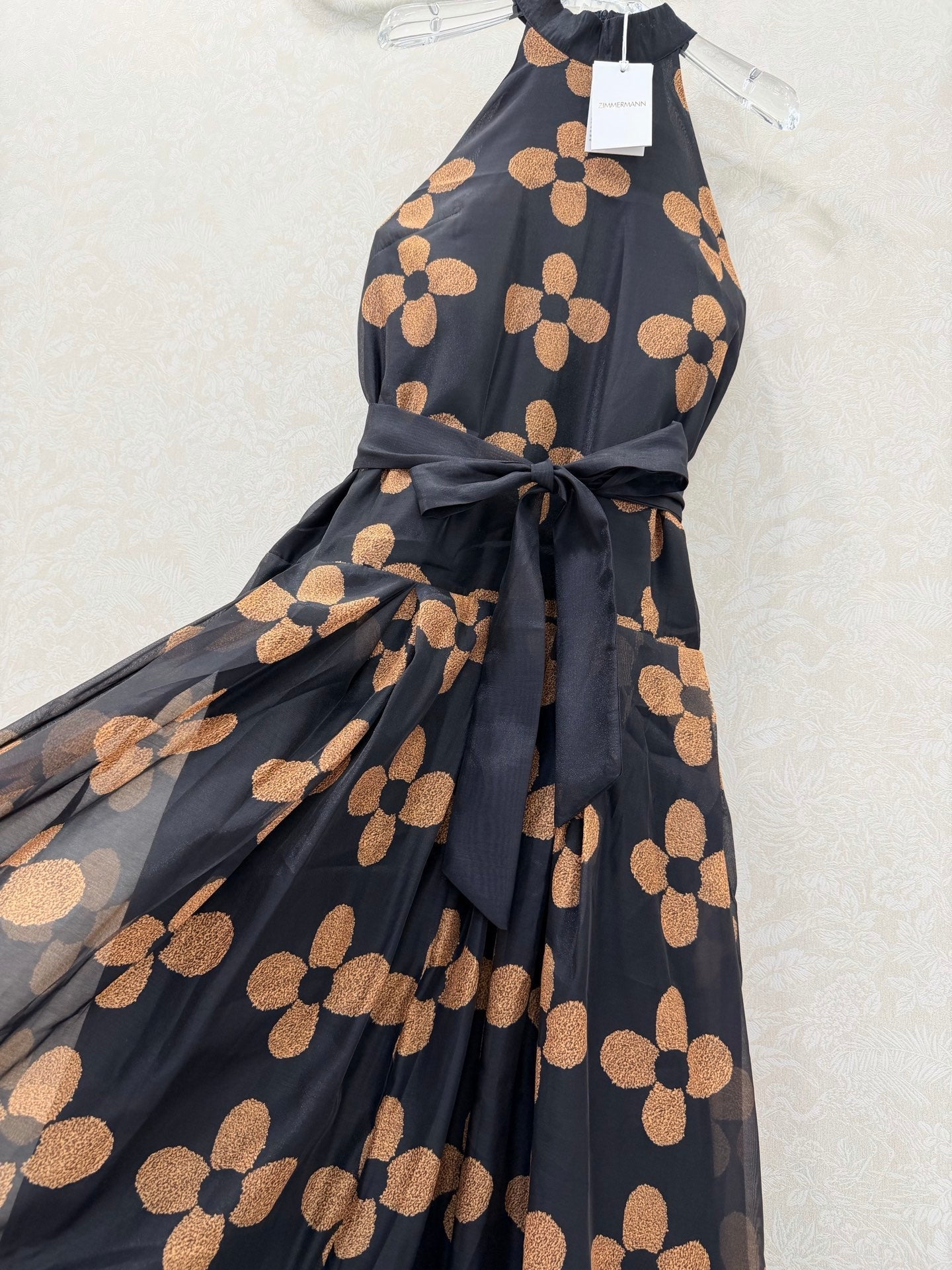 Zimmermann French Couture Floral Gown Black Cotton 347347