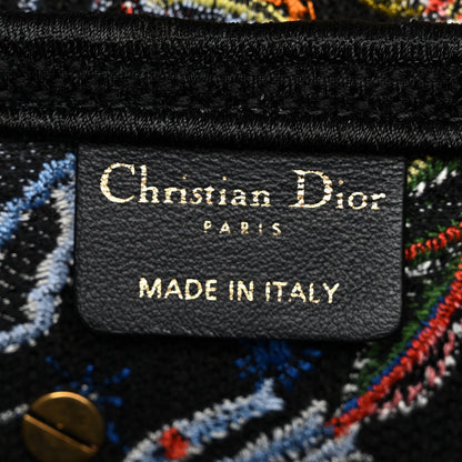 Canvas Embroidered Zodiac Fantastico Saddle Bag Black Multicolor