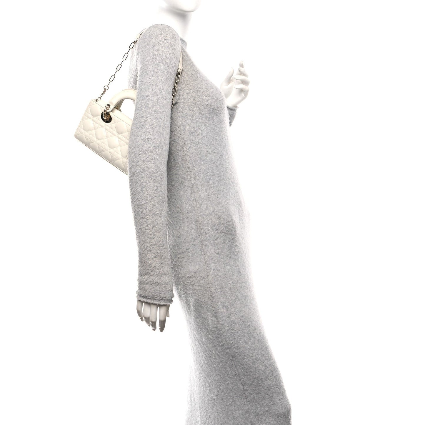 Lambskin Cannage Small Lady D-Joy Latte