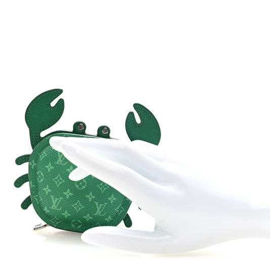 Monogram Crab Bag Charm Green