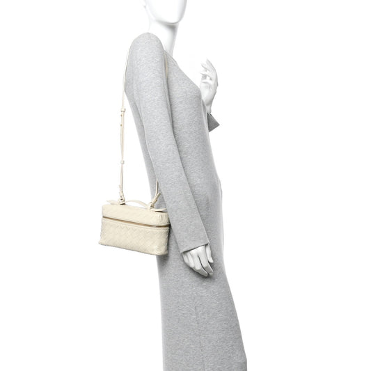Calfskin Intrecciato Bang Bang Vanity Case Sea Salt