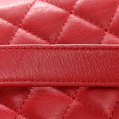 Calfskin Quilted New Medium Boy Flap Red