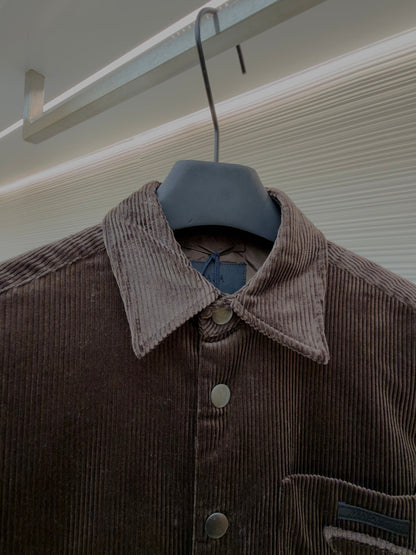 Prada 2025 Shirt Jacket Brown Cotton Wool