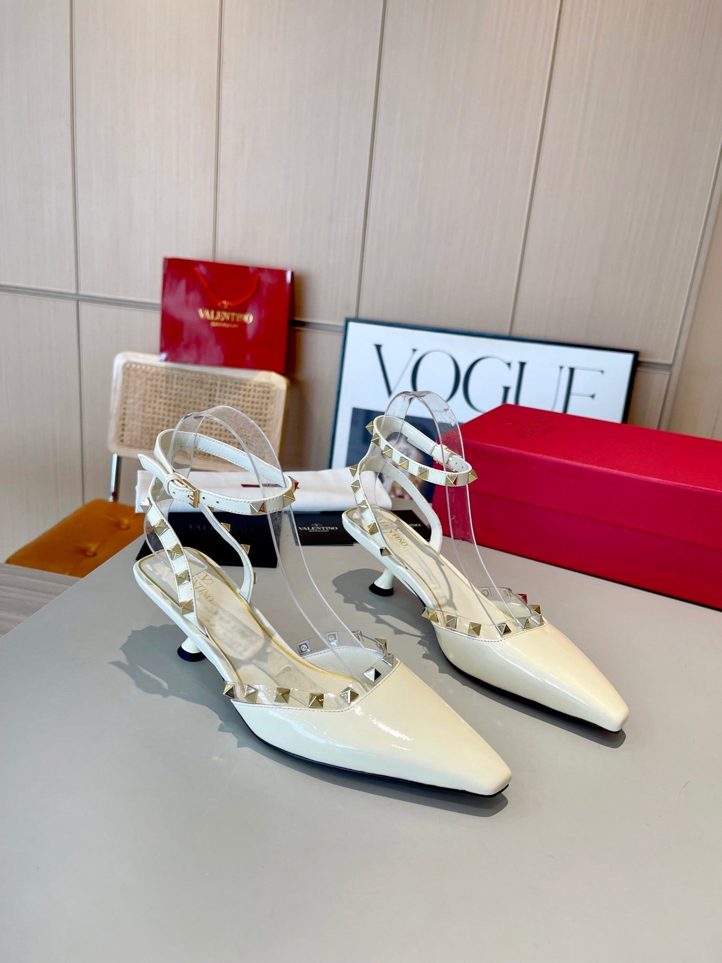 Valentino 25 Rockstud Couture 50mm Pumps Patent Leather
