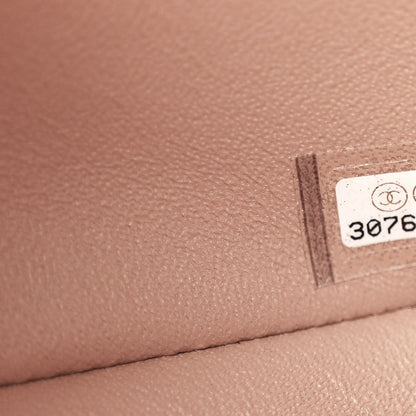 Lambskin Quilted Mini Rectangular Flap Brown