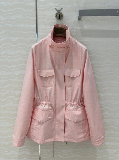LP CLASSIC STAND-COLLAR LINEN JACKET 265162