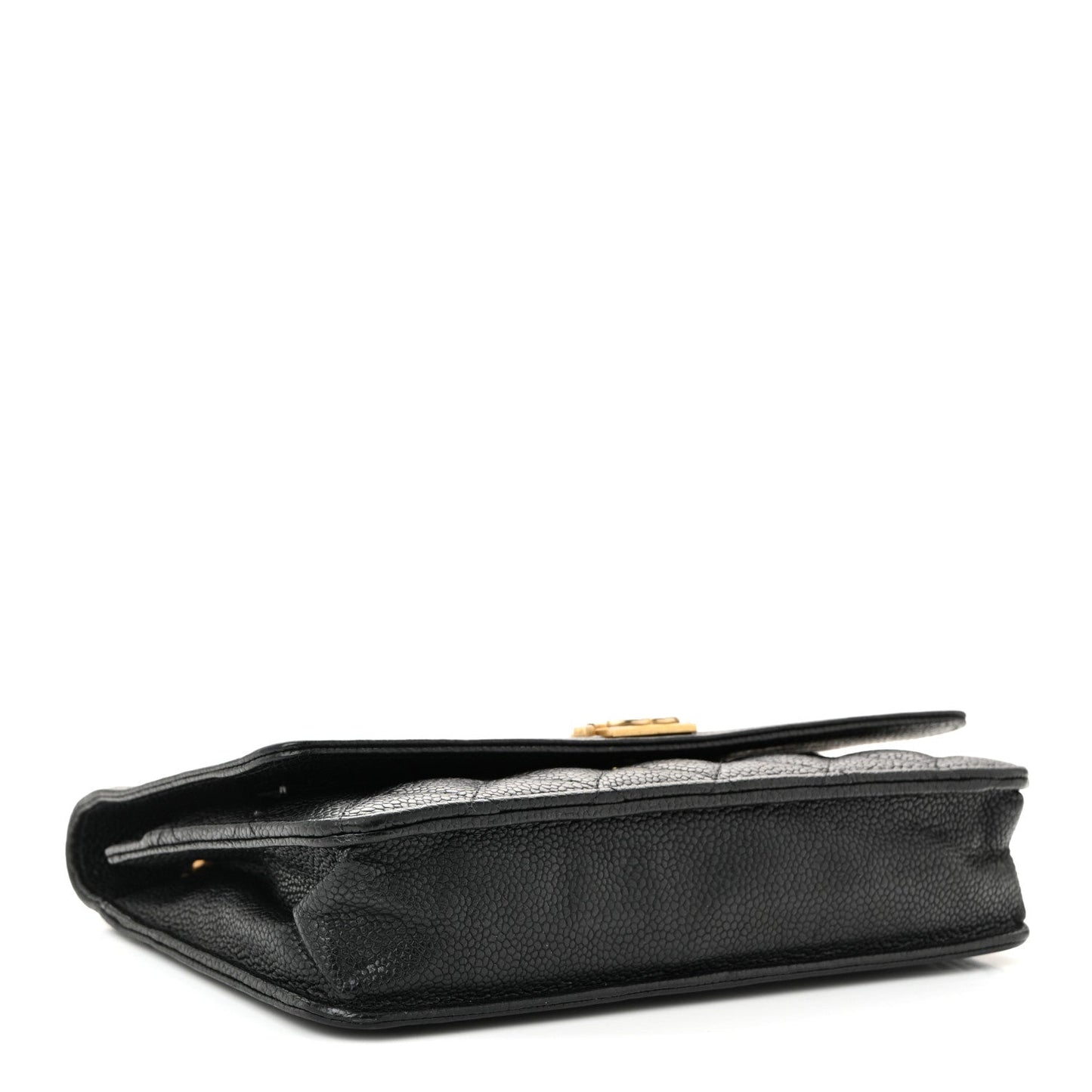 Caviar Quilted Boy Wallet On Chain WOC Black