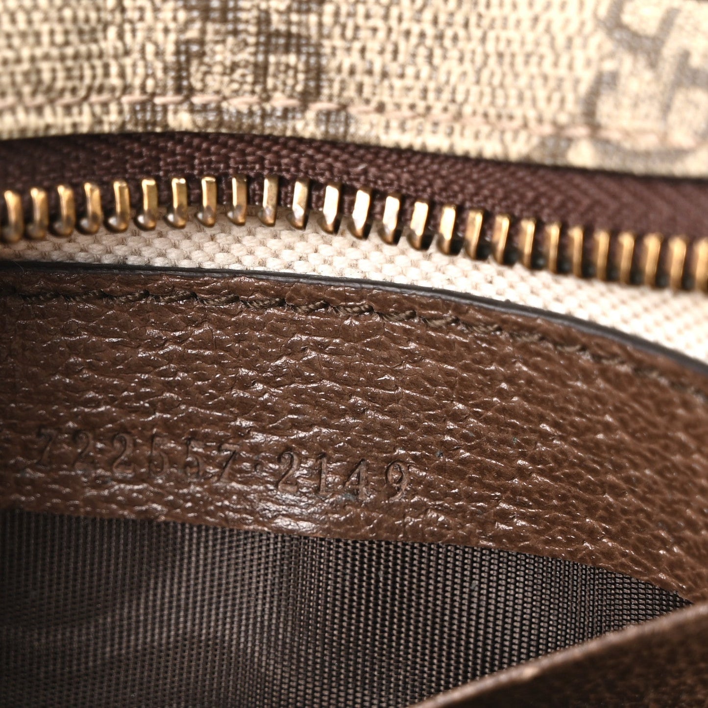 GG Supreme Monogram Textured Dollar Calfskin Web Mini Ophidia Convertible Shoulder Bag Beige Ebony New Acero