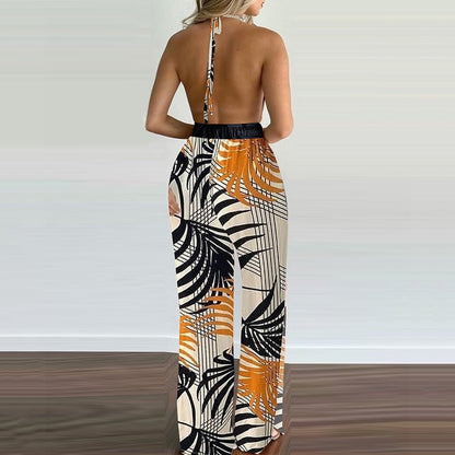 Women Clothing Digital Printing Colorful Jumpsuit Women