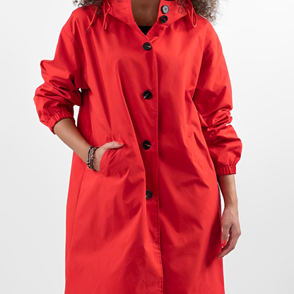 Classic Waterproof Rain Jacket with Hood for Women | Great for Outdoor Activities