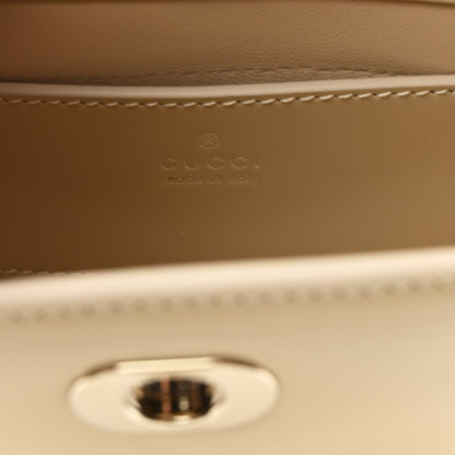 Patent Calfskin GG Half Moon Top Handle Bag Beige