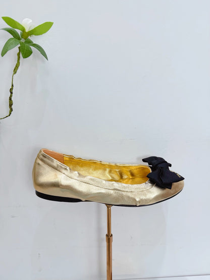 PRA 26SS Ballet Flat Gold Metallic Sheepskin 592393