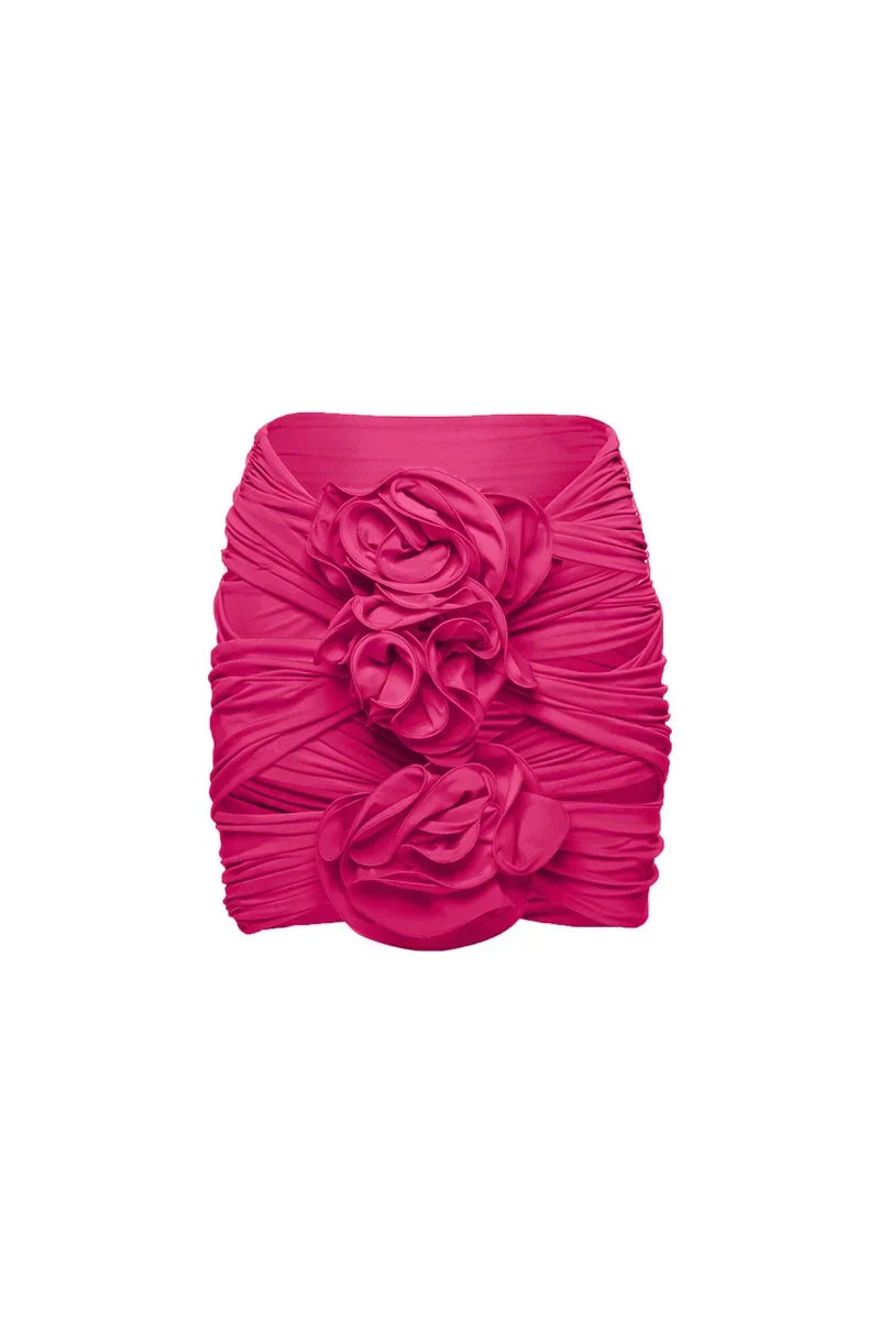3D Floral Cutout Strappy Swimsuit Set