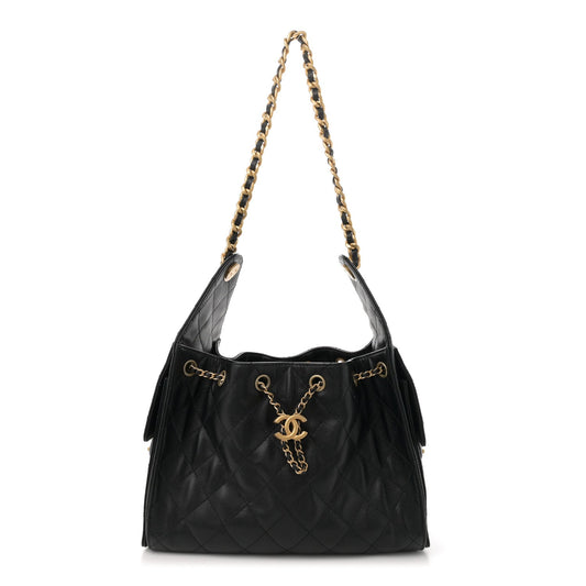 Caviar Quilted Small Chanel 25 Handbag Black