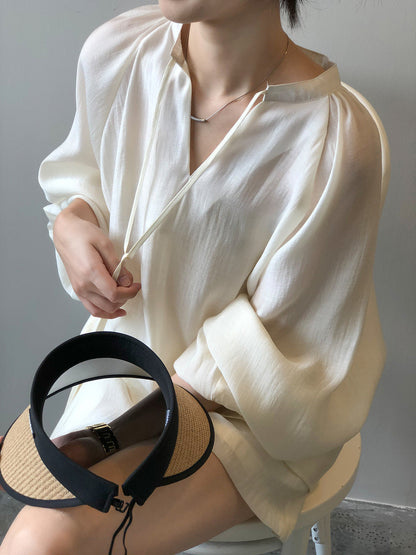 Camisa de manga larga de verano para mujer, pantalones cortos de pierna ancha