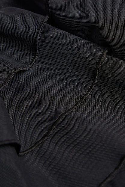 Ruffled Halterneck Bodysuit in Black
