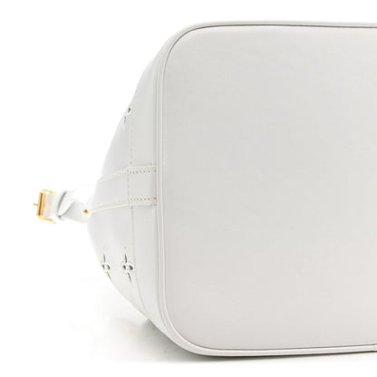 Calfskin Monogram Cutout Petit Noe White