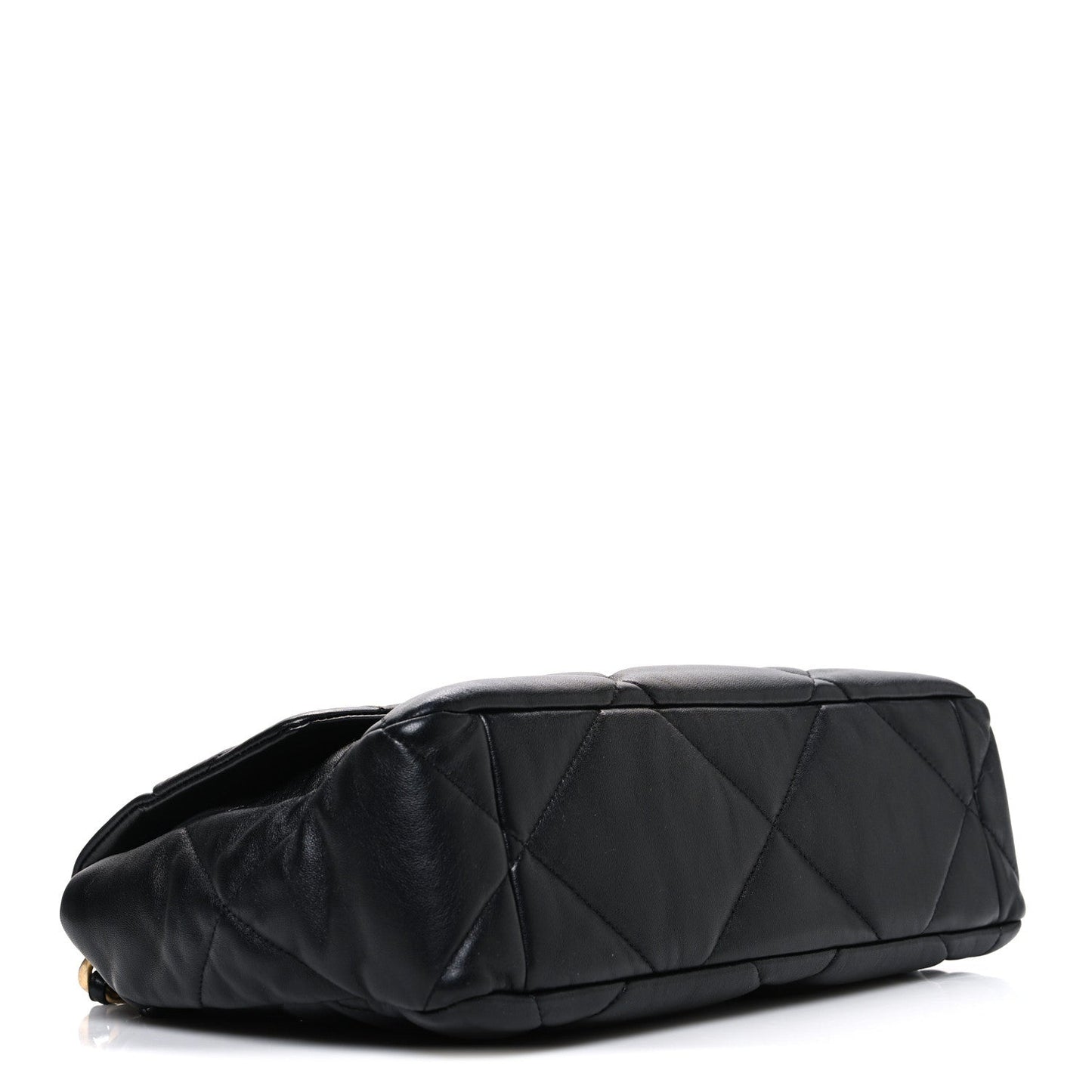 Lambskin Quilted Large Chanel 19 Flap Black