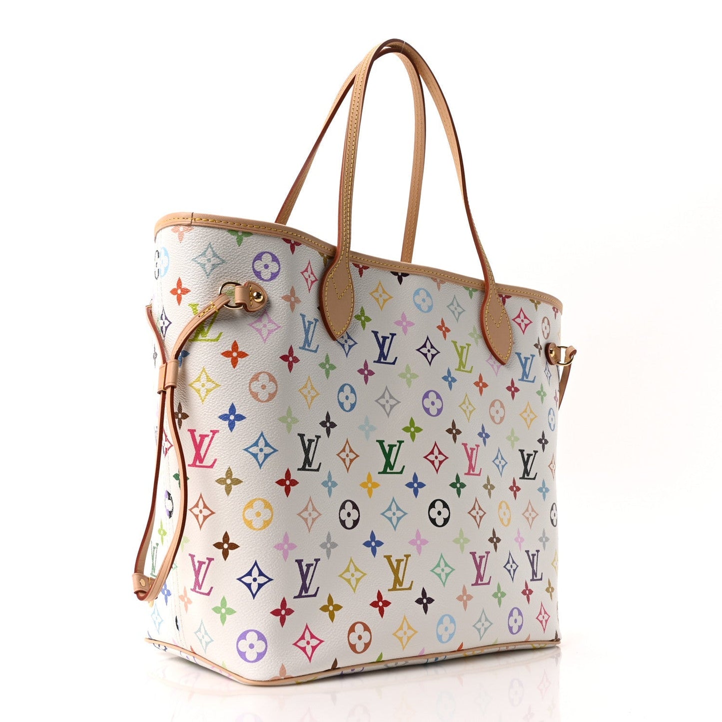LV X TM Monogram Multicolor Neverfull MM White