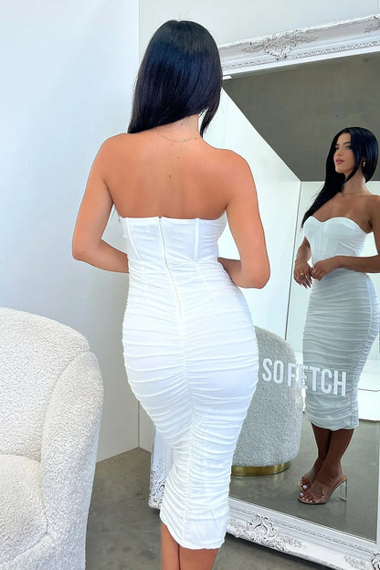 Keely Midi Dress - White