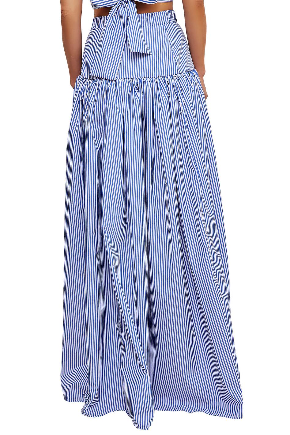 Blue Bar Skirt Set