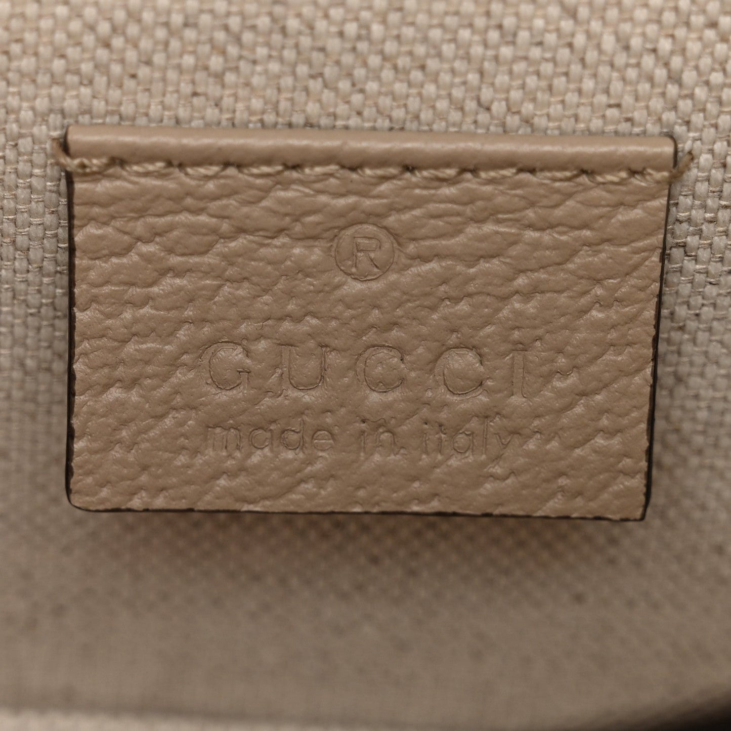 GG Supreme Monogram Textured Dollar Calfskin Mini Horsebit 1955 Shoulder Bag Beige Mystic White Oatmeal
