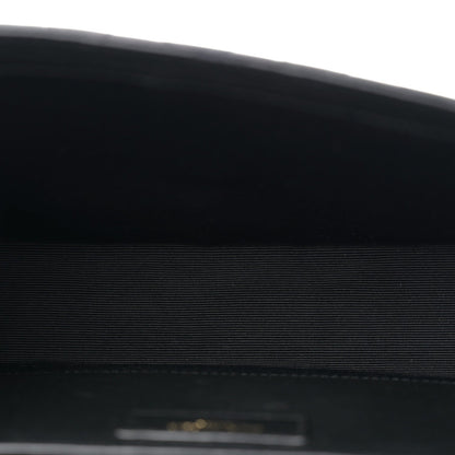 Grain De Poudre Textured Mixed Matelasse Triquilt Medium Monogram Satchel Black