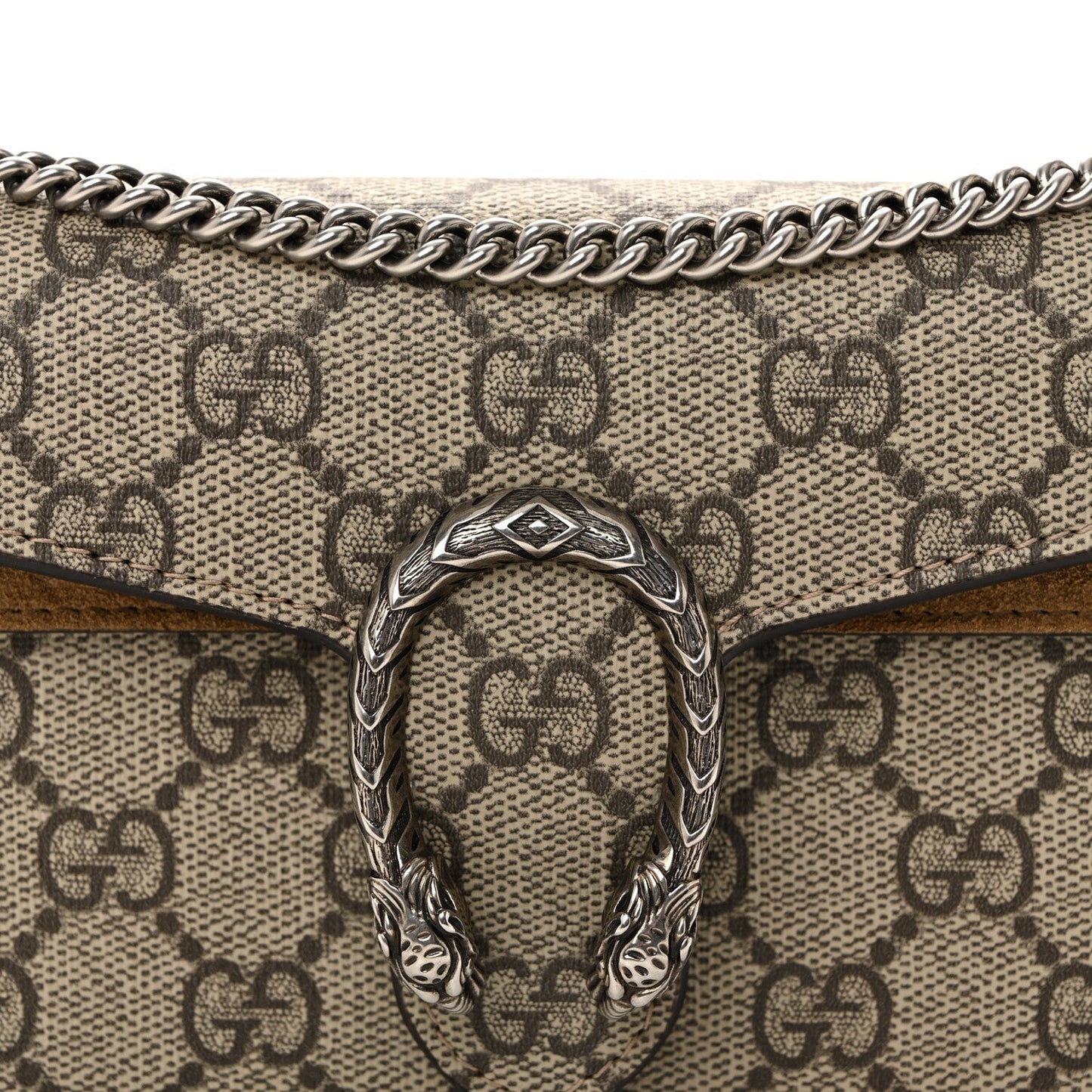 GG Supreme Monogram Super Mini Dionysus Shoulder Bag Taupe