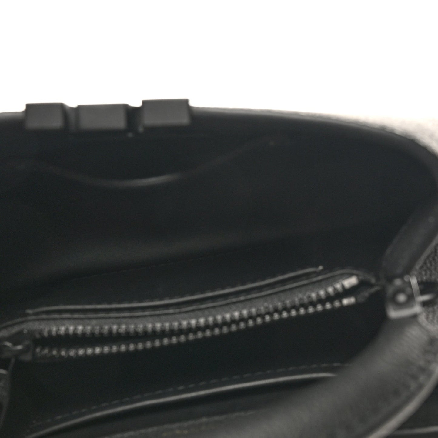 Matte Taurillon Capucines East West Mini All Black