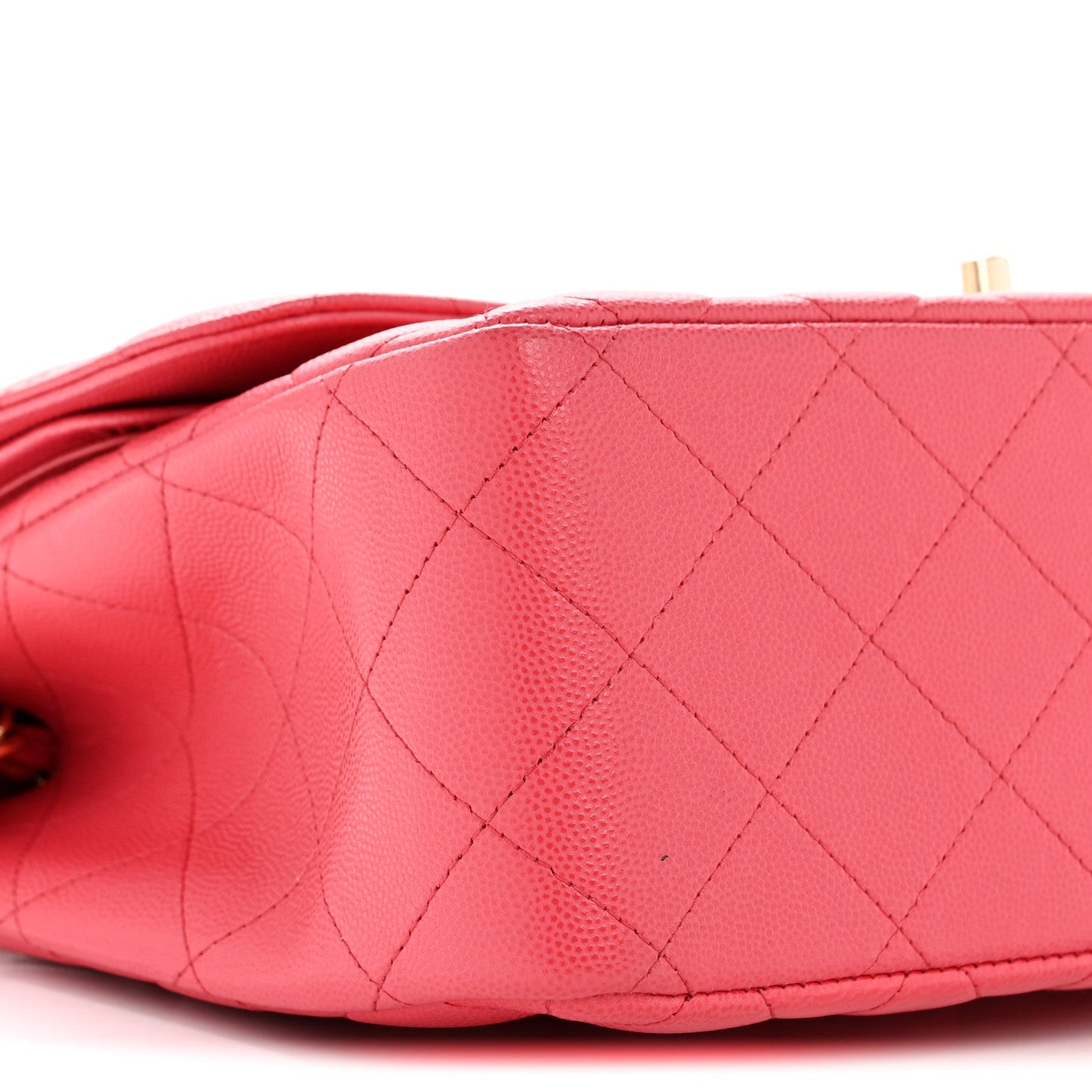 Caviar Quilted Jumbo Double Flap Dark Pink