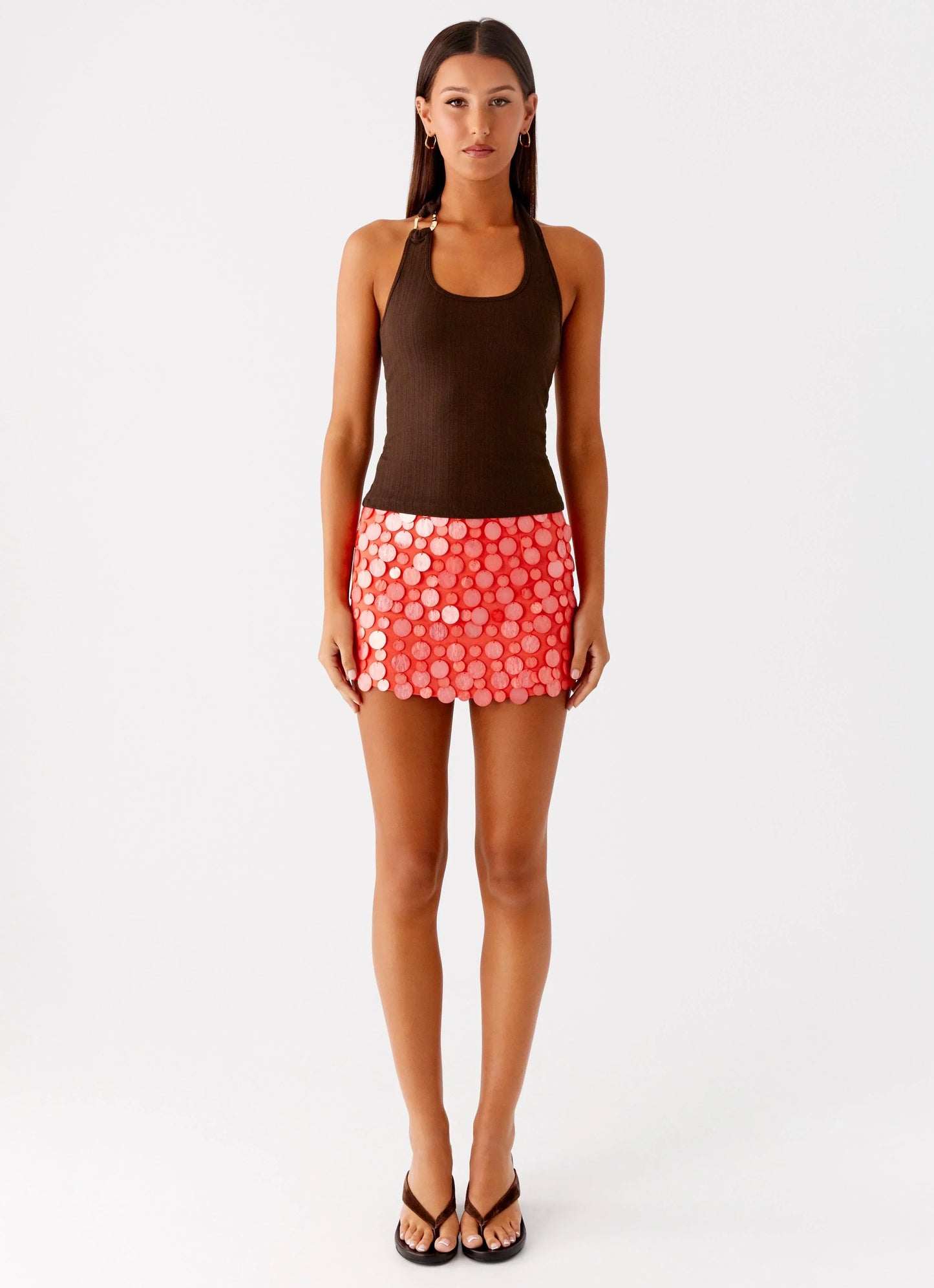 Nera Halter Top - Chocolate
