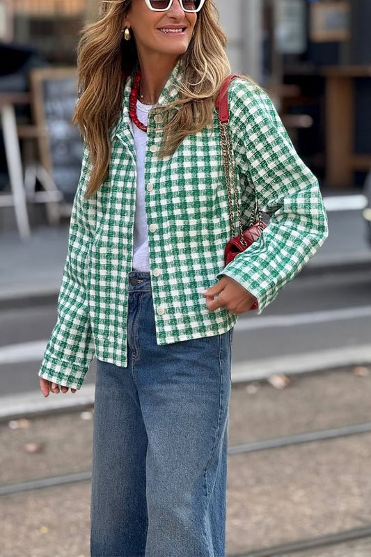 Chaqueta de cuadros Esmeralda