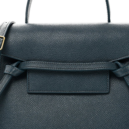 Grained Calfskin Nano Belt Bag Abyss Blue