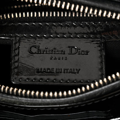 Patent Cannage Medium Lady Dior Black