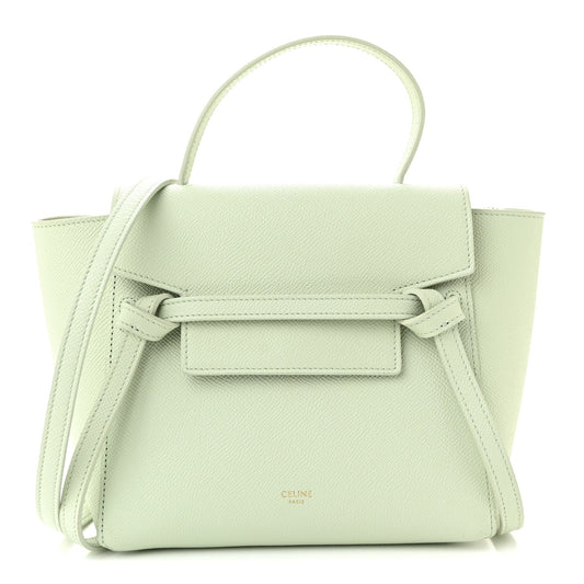 Grained Calfskin Nano Belt Bag Jade