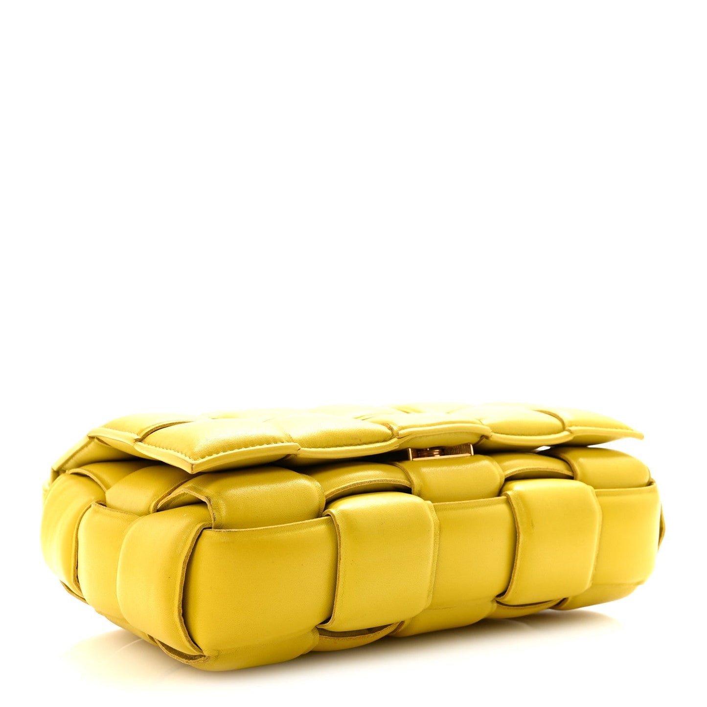 Nappa Maxi Intreccio Padded Cassette Crossbody Bag Buttercup