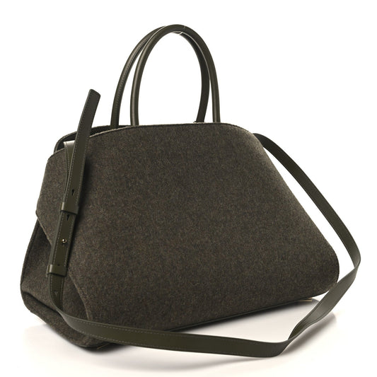 Wool Felt Medium Hug Bag New Olive