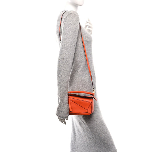 Calfskin Mini Puzzle Bag Orange