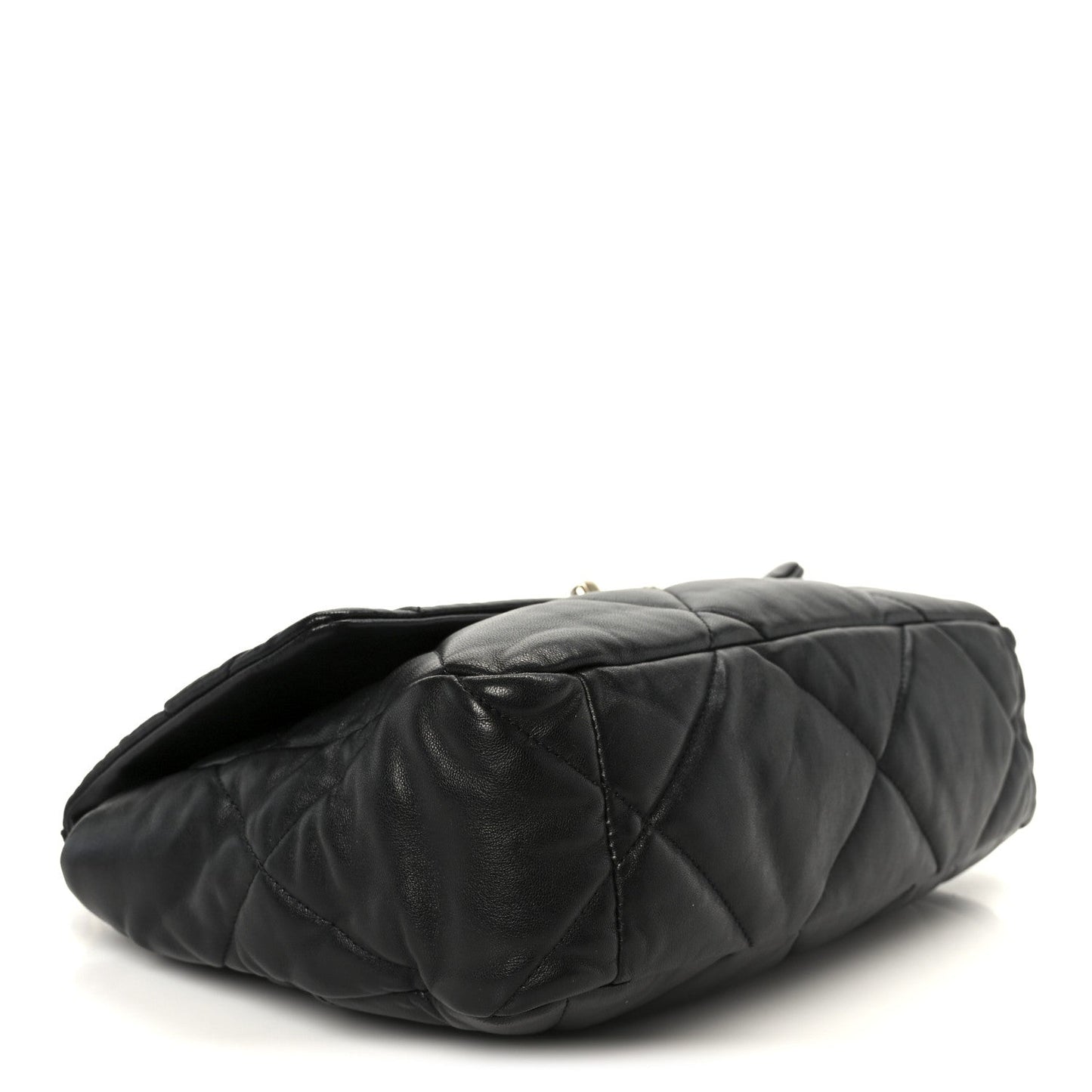 Lambskin Quilted Large Chanel 19 Flap Black