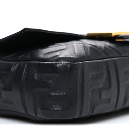 Nappa FF 1974 Embossed Baguette Black