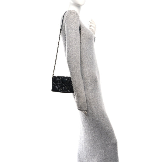 Calfskin Macrocannage Mini Caro Bag Black