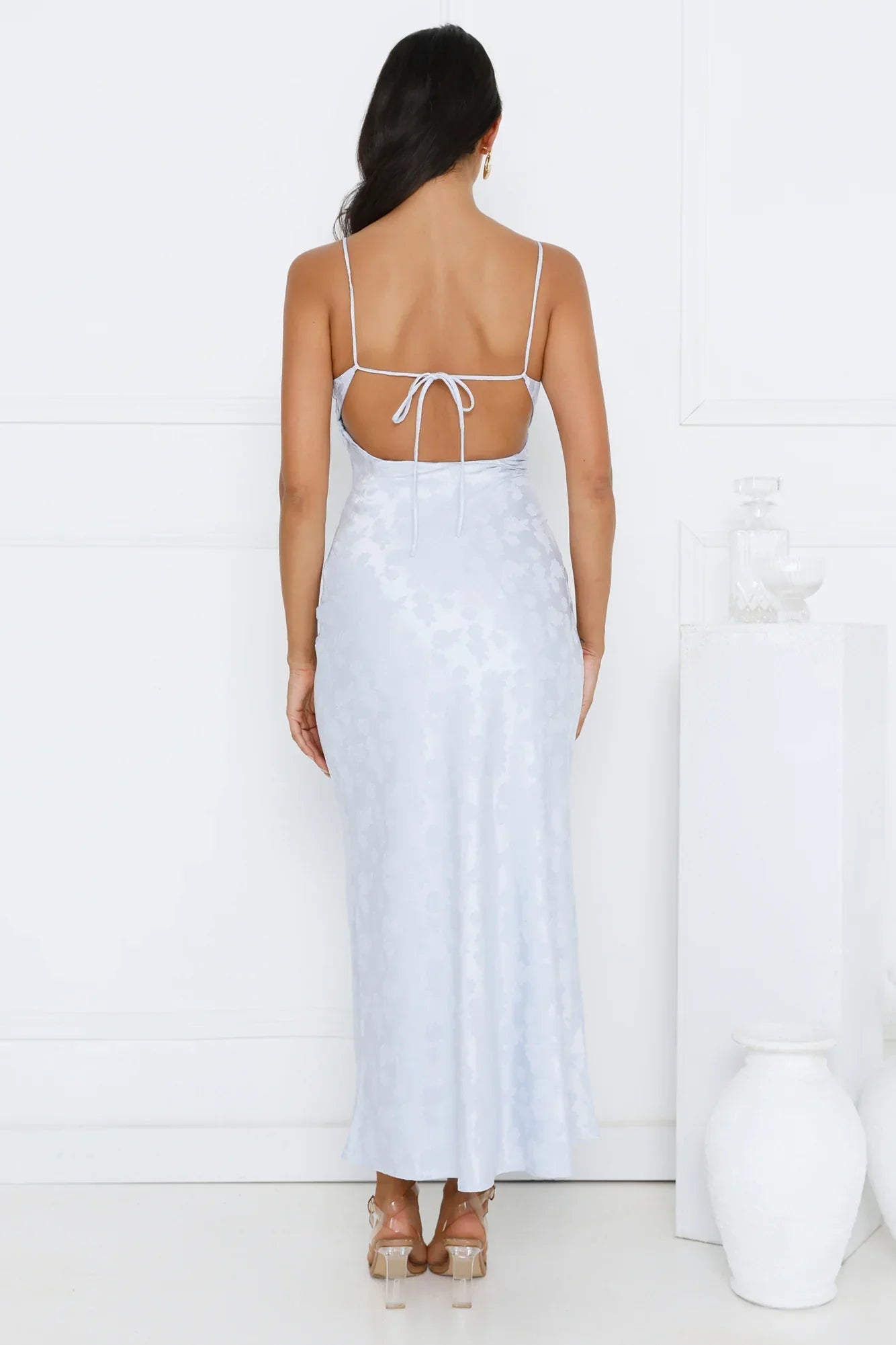 Floral Kiss Satin Maxi Dress