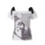 Camiseta de calavera gótica de los años 2000 para mujer, estética grunge, estilo hada, hombros descubiertos, manga corta, gráfica, ropa de calle Y2K