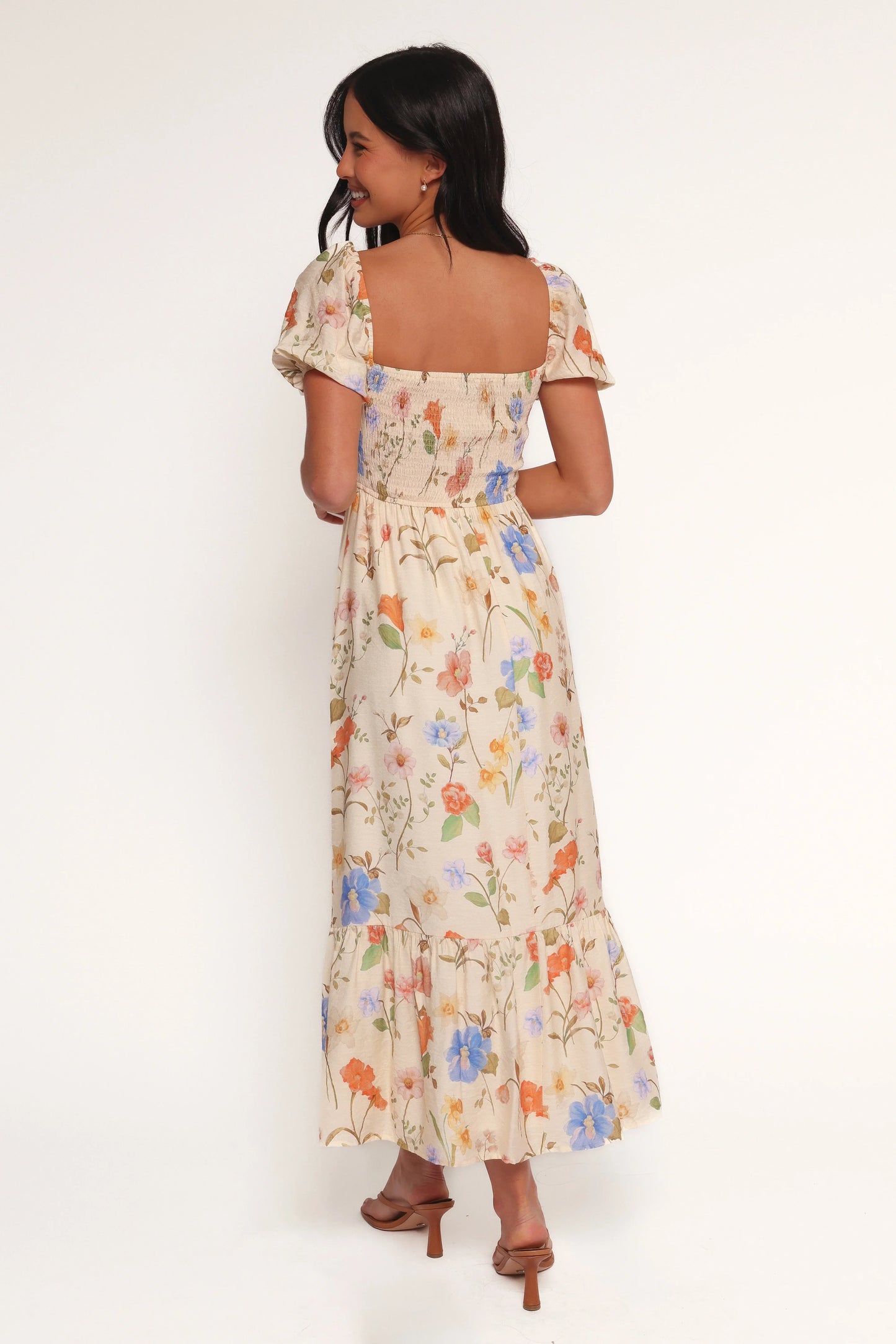 Cecelia Puff Sleeve Maxi Dress - Floral