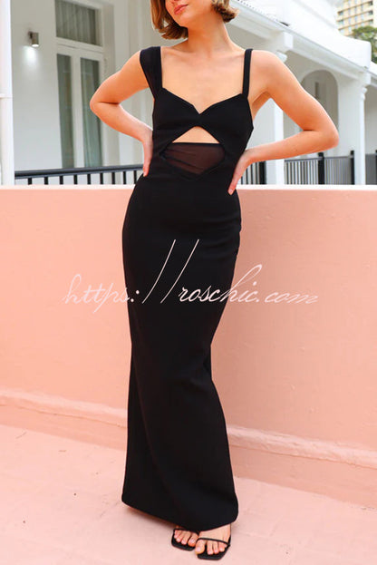 Sexy Slim Fit Asymmetrical Straps Cutout Maxi Dress